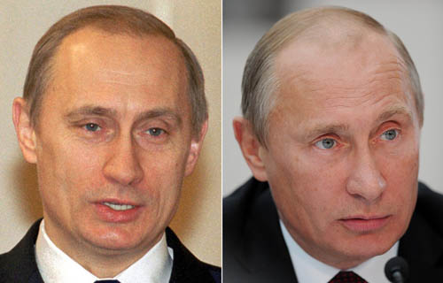 Фото Володимира Путіна до і після можливих пластичних операцій